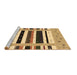 Sideview of Machine Washable Abstract Brown Contemporary Rug, wshcon1968brn