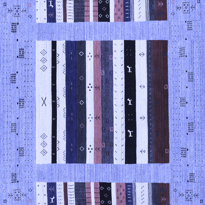 Square Machine Washable Abstract Blue Contemporary Rug, wshcon1968blu