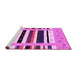 Sideview of Machine Washable Abstract Pink Contemporary Rug, wshcon1968pnk