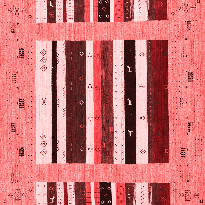 Machine Washable Abstract Red Contemporary Rug, wshcon1968red