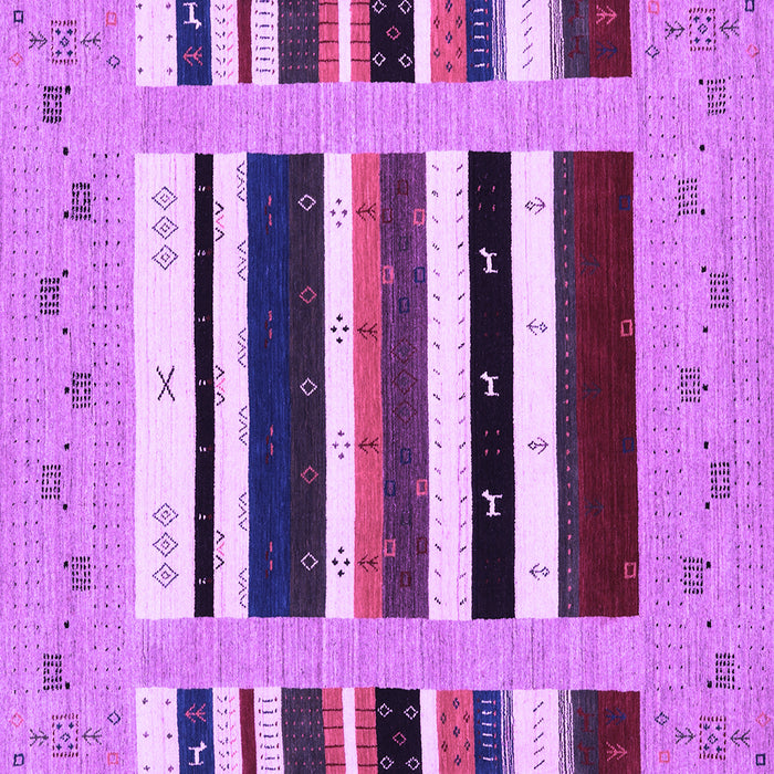 Square Machine Washable Abstract Purple Contemporary Area Rugs, wshcon1968pur