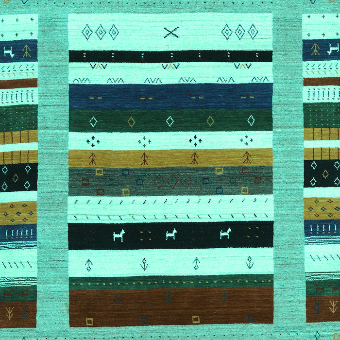 Abstract Turquoise Contemporary Rug, con1968turq