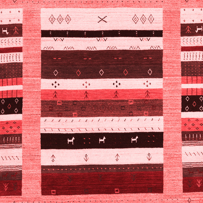 Machine Washable Abstract Red Contemporary Rug, wshcon1968red