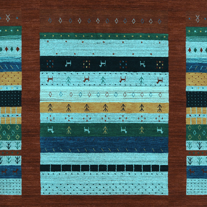 Abstract Light Blue Contemporary Rug, con1969lblu