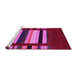 Sideview of Machine Washable Abstract Pink Contemporary Rug, wshcon1969pnk