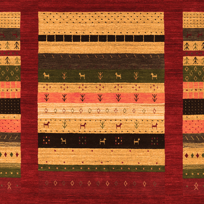 Serging Thickness of Machine Washable Abstract Orange Contemporary Area Rugs, wshcon1969org