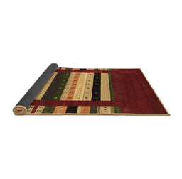 Sideview of Abstract Brown Contemporary Rug, con1969brn