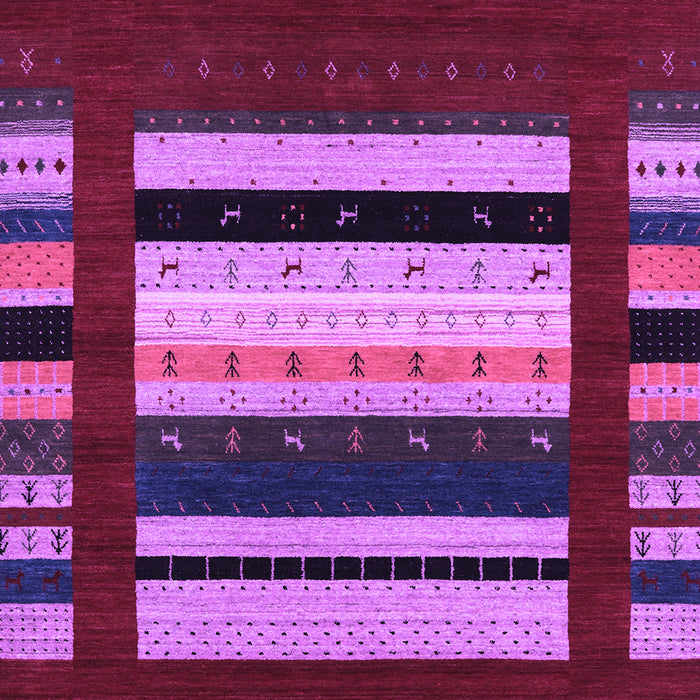 Machine Washable Abstract Purple Contemporary Area Rugs, wshcon1969pur