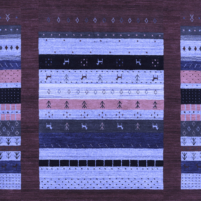 Abstract Blue Contemporary Rug, con1969blu