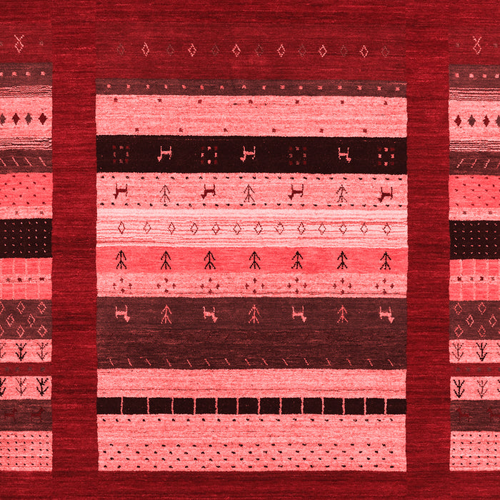 Abstract Red Contemporary Area Rugs