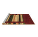 Sideview of Machine Washable Abstract Brown Contemporary Rug, wshcon1969brn