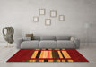 Machine Washable Abstract Orange Contemporary Area Rugs in a Living Room, wshcon1969org