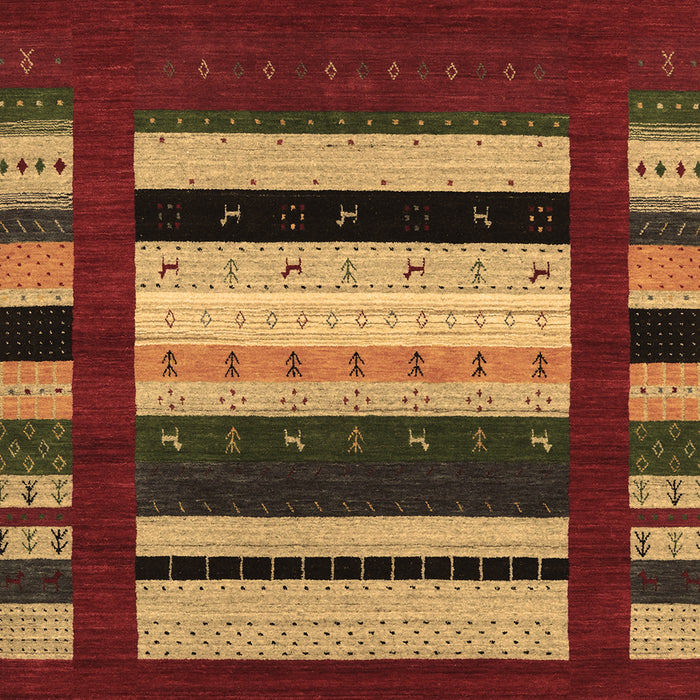 Machine Washable Abstract Brown Contemporary Rug, wshcon1969brn