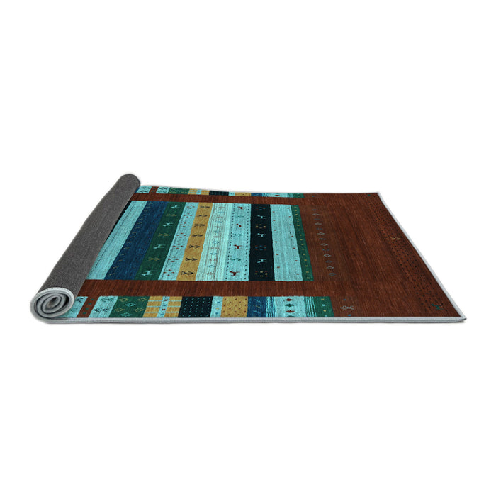 Sideview of Abstract Light Blue Contemporary Rug, con1969lblu