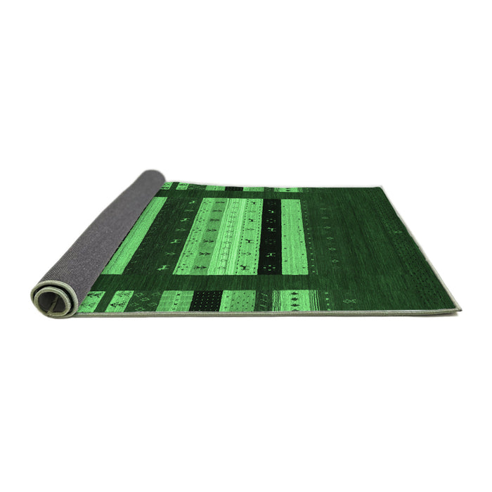 Sideview of Abstract Emerald Green Contemporary Rug, con1969emgrn