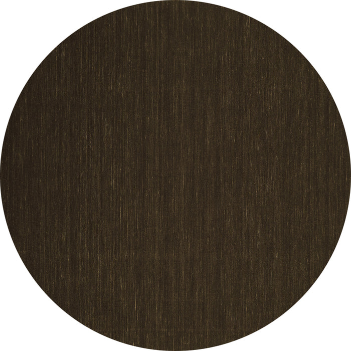 Round Abstract Brown Contemporary Rug, con196brn