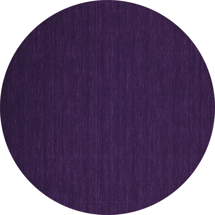 Round Abstract Purple Contemporary Rug, con196pur