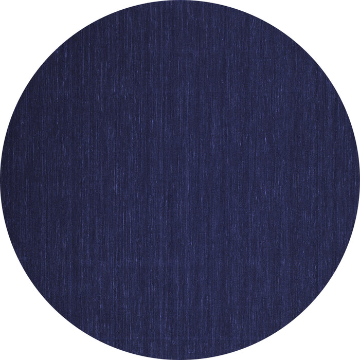Round Machine Washable Abstract Blue Contemporary Rug, wshcon196blu