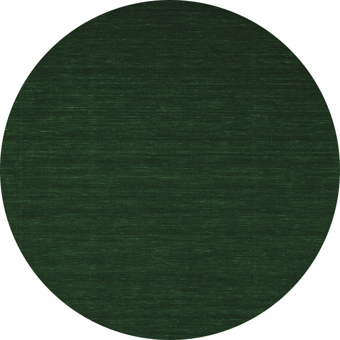 Round Abstract Emerald Green Contemporary Rug, con196emgrn