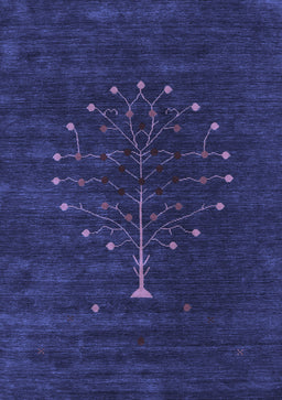Abstract Blue Contemporary Rug, con1970blu