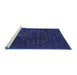 Sideview of Machine Washable Abstract Blue Contemporary Rug, wshcon1970blu