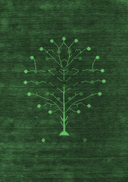 Abstract Emerald Green Contemporary Rug, con1970emgrn