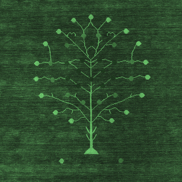 Abstract Emerald Green Contemporary Rug, con1970emgrn