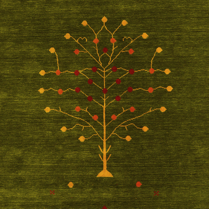 Abstract Yellow Contemporary Rug, con1970yw