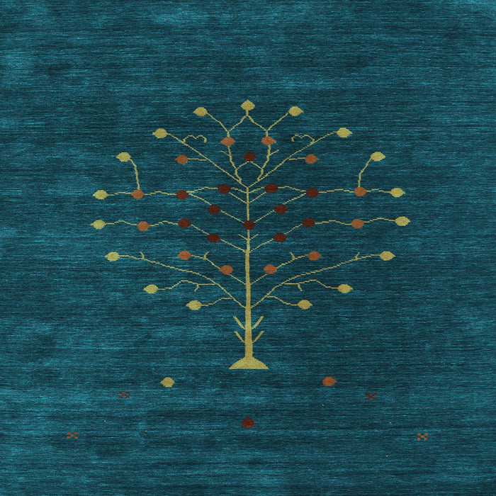 Square Abstract Light Blue Contemporary Rug, con1970lblu