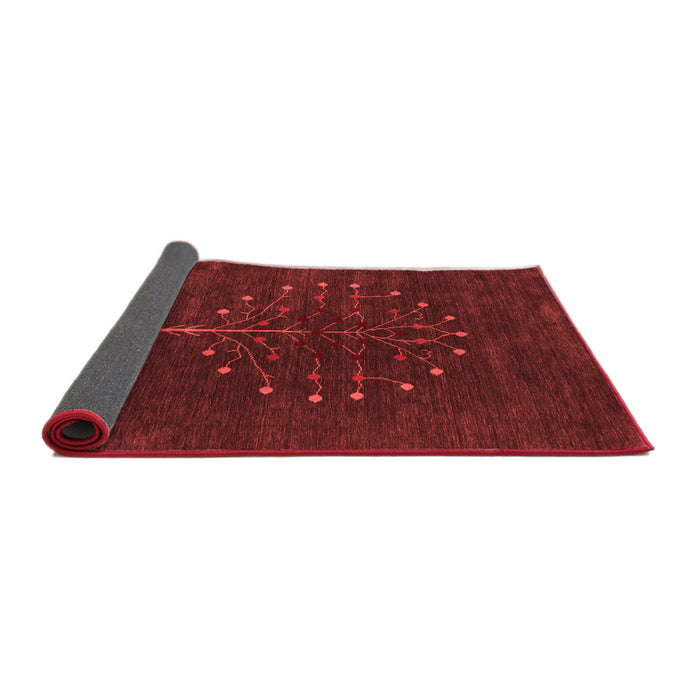Abstract Red Contemporary Area Rugs