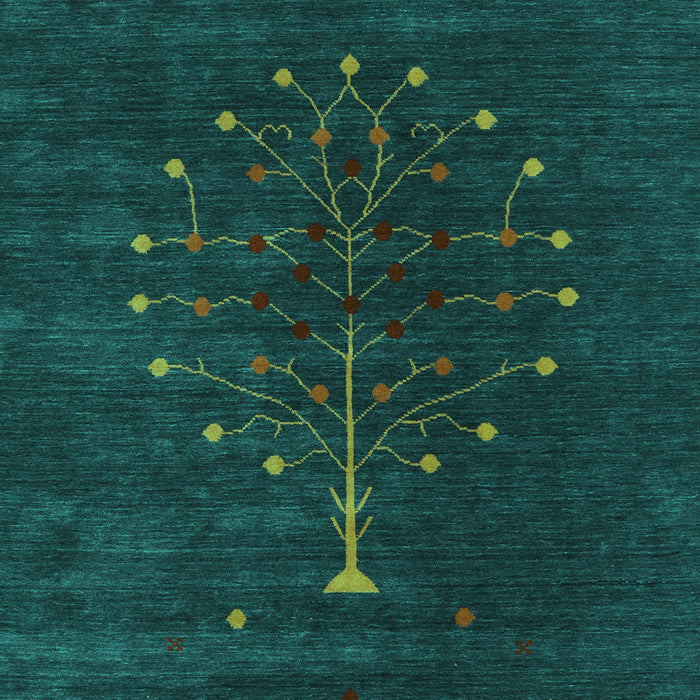 Machine Washable Abstract Turquoise Contemporary Area Rugs, wshcon1970turq