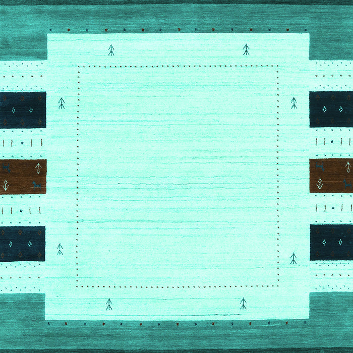 Machine Washable Solid Turquoise Modern Area Rugs, wshcon1971turq