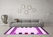 Machine Washable Solid Pink Modern Rug in a Living Room, wshcon1971pnk