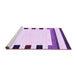 Sideview of Machine Washable Solid Purple Modern Area Rugs, wshcon1971pur