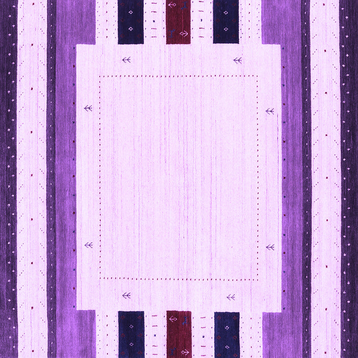 Square Solid Purple Modern Rug, con1971pur