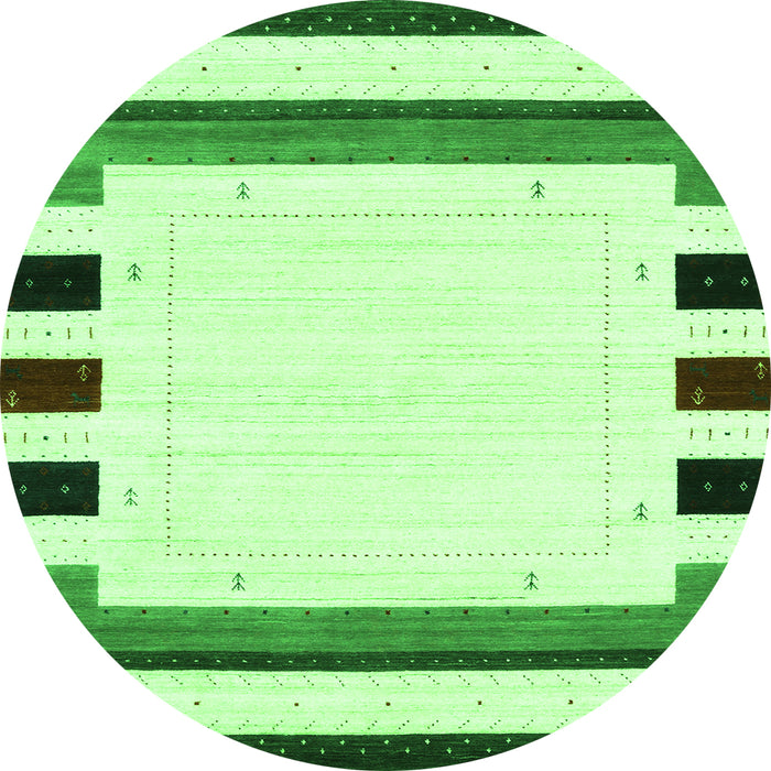 Square Solid Green Modern Rug, con1971grn