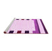 Sideview of Machine Washable Solid Pink Modern Rug, wshcon1971pnk