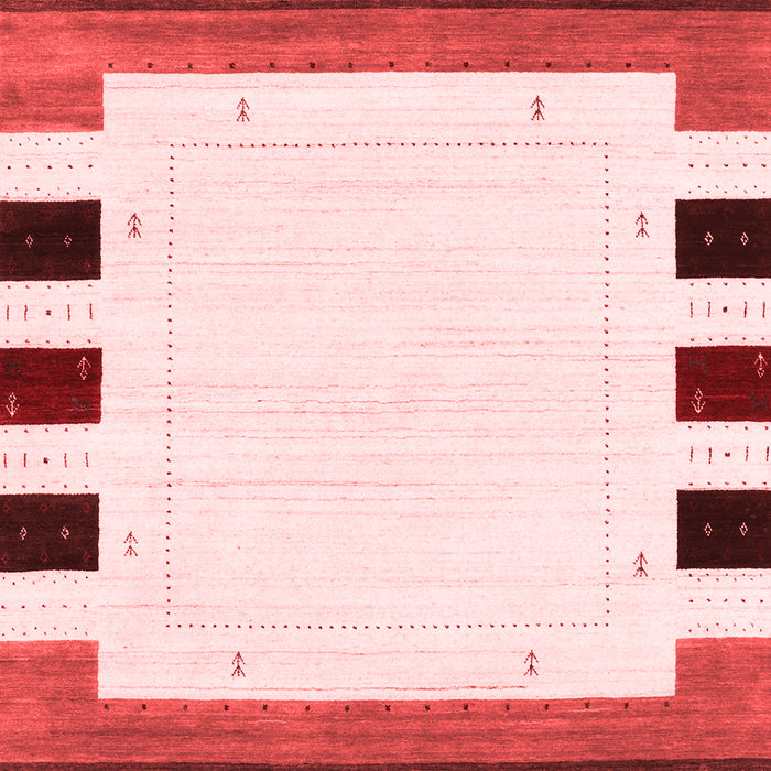 Machine Washable Solid Red Modern Rug, wshcon1971red