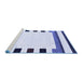 Sideview of Machine Washable Solid Blue Modern Rug, wshcon1971blu