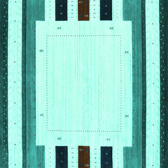 Square Solid Turquoise Modern Rug, con1971turq