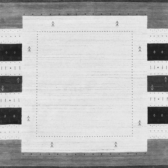 Serging Thickness of Machine Washable Solid Gray Modern Rug, wshcon1971gry