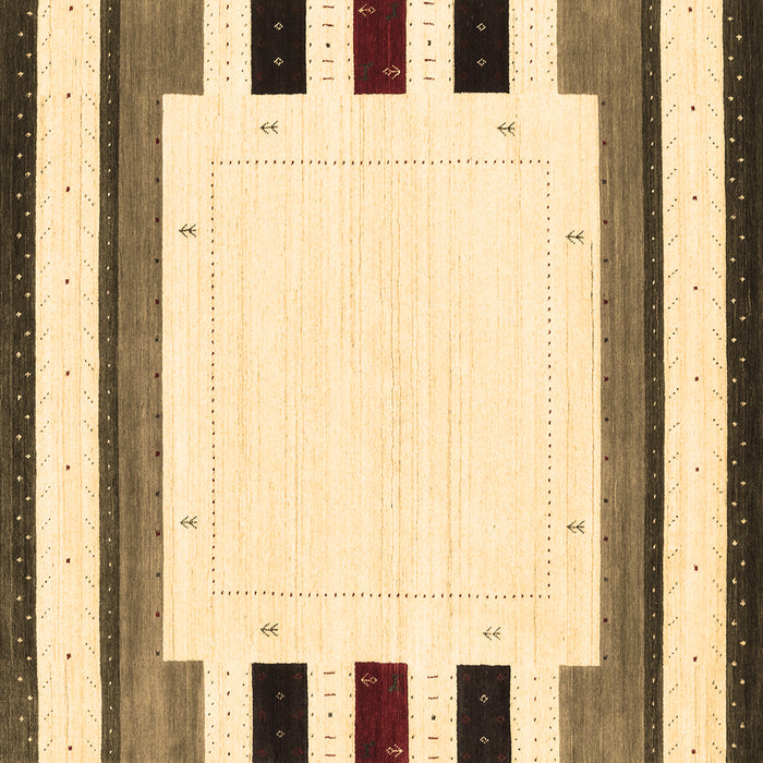 Square Solid Brown Modern Rug, con1971brn