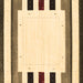 Square Solid Brown Modern Rug, con1971brn