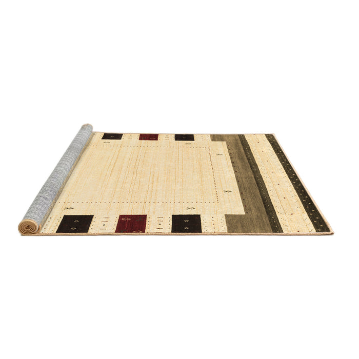Sideview of Machine Washable Solid Brown Modern Rug, wshcon1971brn
