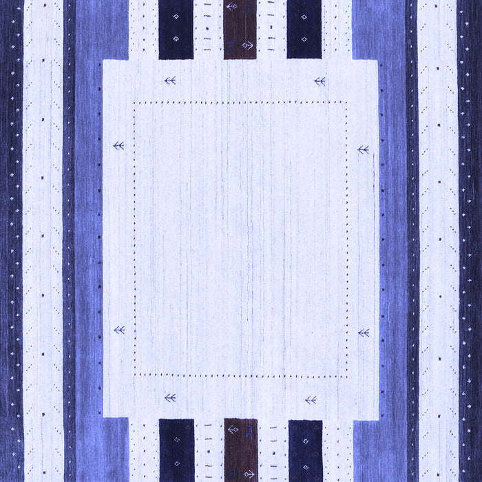 Square Machine Washable Solid Blue Modern Rug, wshcon1971blu