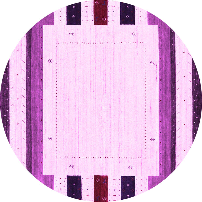 Round Solid Pink Modern Rug, con1971pnk