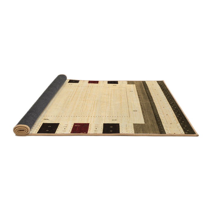 Sideview of Solid Brown Modern Rug, con1971brn