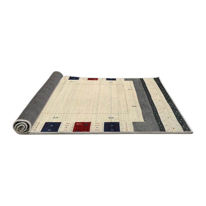 Thickness of Contemporary Golden Blonde Gold Solid Rug, con1972