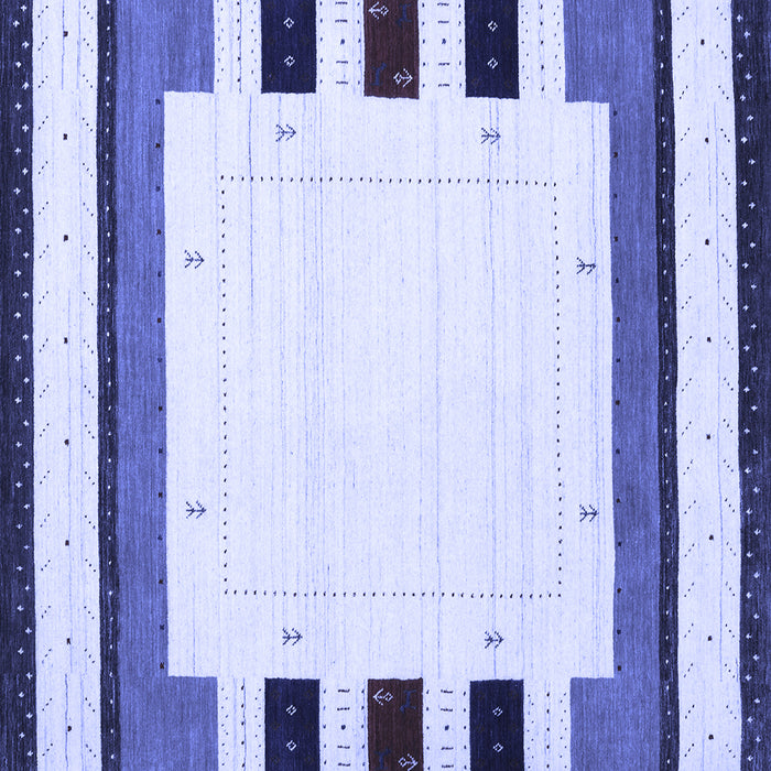 Square Machine Washable Solid Blue Modern Rug, wshcon1972blu