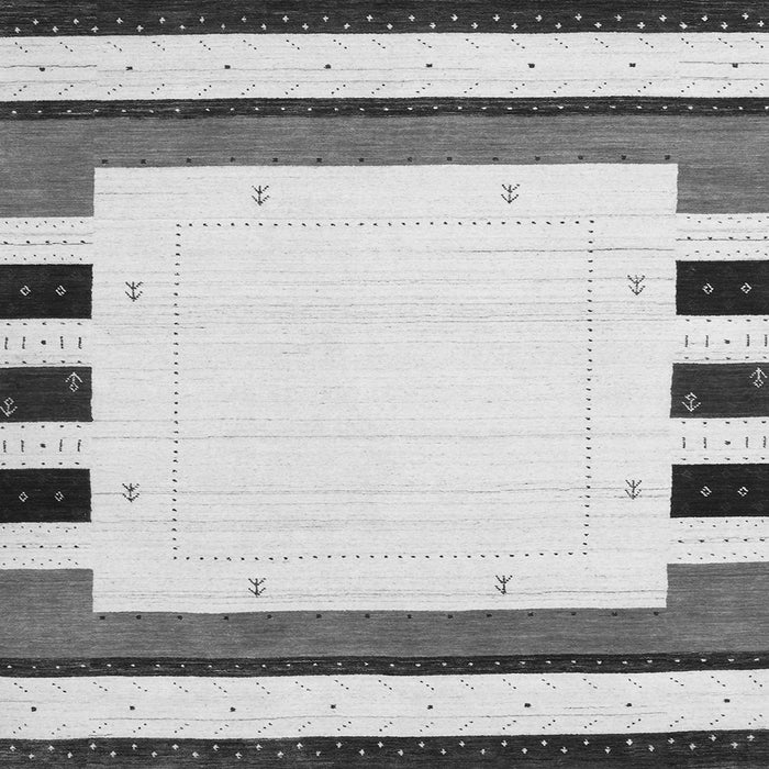 Round Machine Washable Solid Gray Modern Rug, wshcon1972gry